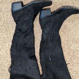 Black over the knee boots